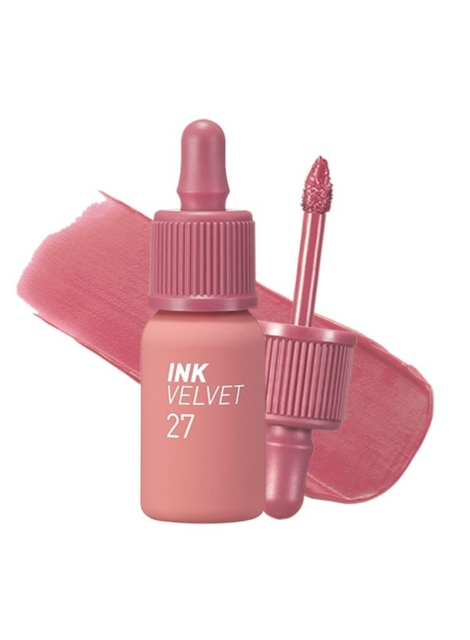Peripera ink The Velvet Lip Tint | Highly Pigmented, Longwear & Weightless Lip Tint | Smudge-Proof, Buildable Color for Lips & Cheeks | K-Beauty Makeup, Safe for Sensitive Lips (027 STRAWBERRY NUDE) - Image 1