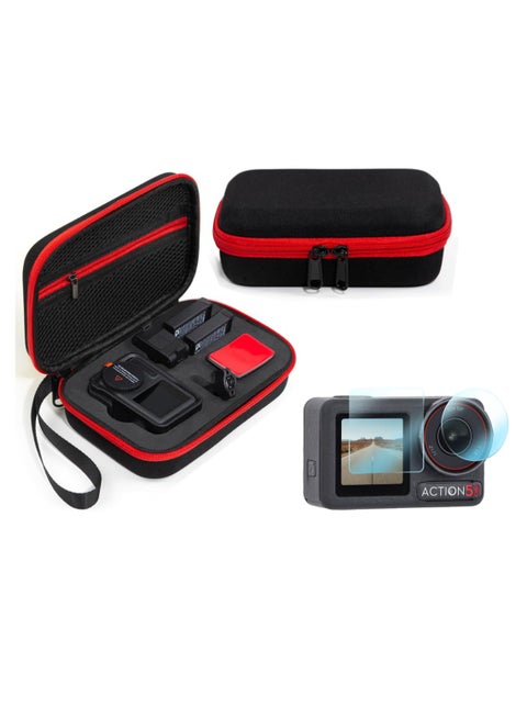 Carrying Case for DJI Osmo Action 5 Pro Camera Portable Travel Bag Protective Handbag Storage Bag for DJI Osmo Action 5 Pro Sport Camera Accessories (Black)
