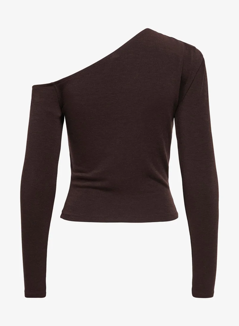 Only Casual Long Sleeve One Shoulder Top