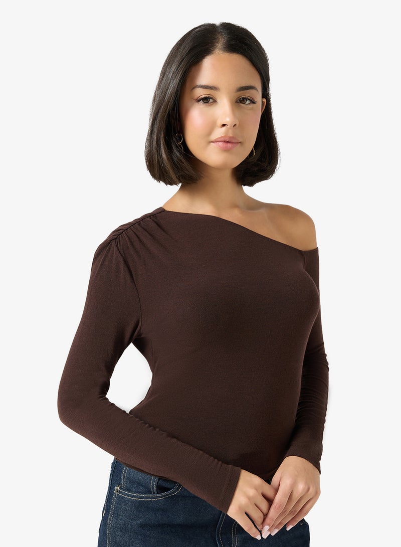 ONLY Casual Long Sleeve One Shoulder Top - Image 1