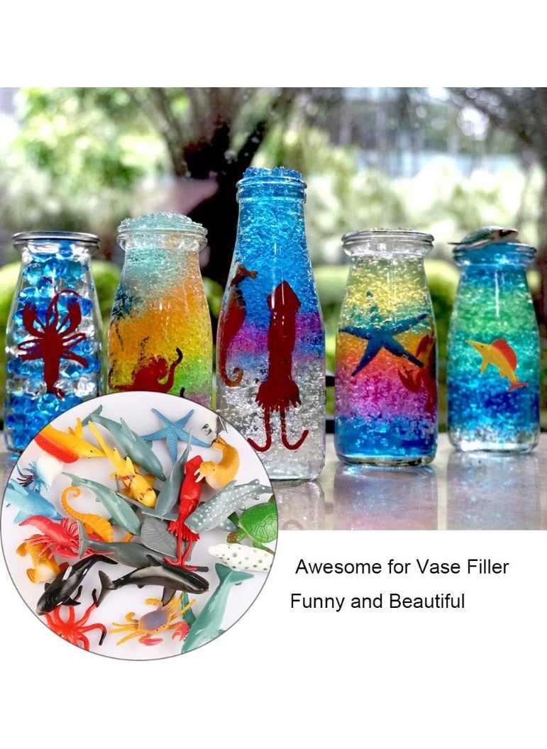 KCDMBUE 24 Pieces Ocean Animal Plastic Toys Set, Realistic Sea Creatures Figurines Playset for Kids Party Favors, Educational Bath Toys with Shark, Whale, Dolphin, Octopus & More  - Image 5