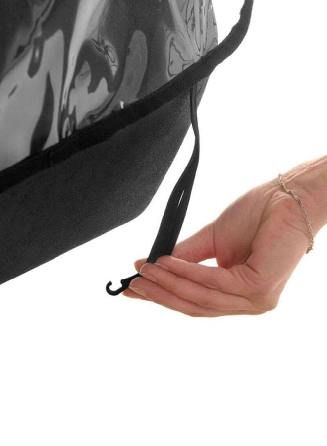 Hauck Cover Me Deluxe Car Backseat Protector & Organizer - Transparent Kick Mat with Storage Pockets & Integrated Bottle Holder, Black - Image 2