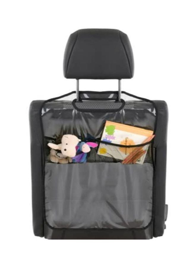 Hauck Cover Me Deluxe Car Backseat Protector & Organizer - Transparent Kick Mat with Storage Pockets & Integrated Bottle Holder, Black - Image 5