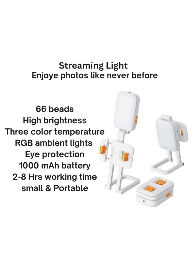 Generic Light For Phone, Camera Light For phone 66 LED,1000mAh Rechargeable, 24 Light Modes, Streaming Selfie Light For  Video Fill Light, Video Call, Video-Conference, 2h-8h Working Time  - Image 2