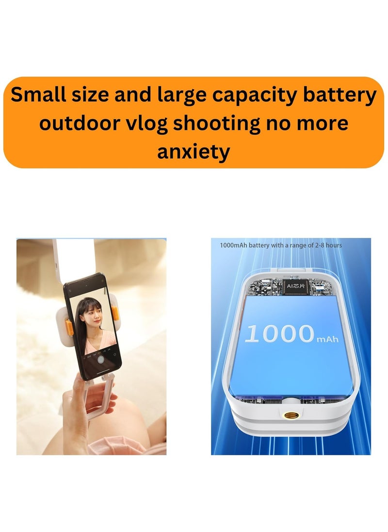Light For Phone, Camera Light For phone 66 LED,1000mAh Rechargeable, 24 Light Modes, Streaming Selfie Light For  Video Fill Light, Video Call, Video-Conference, 2h-8h Working Time