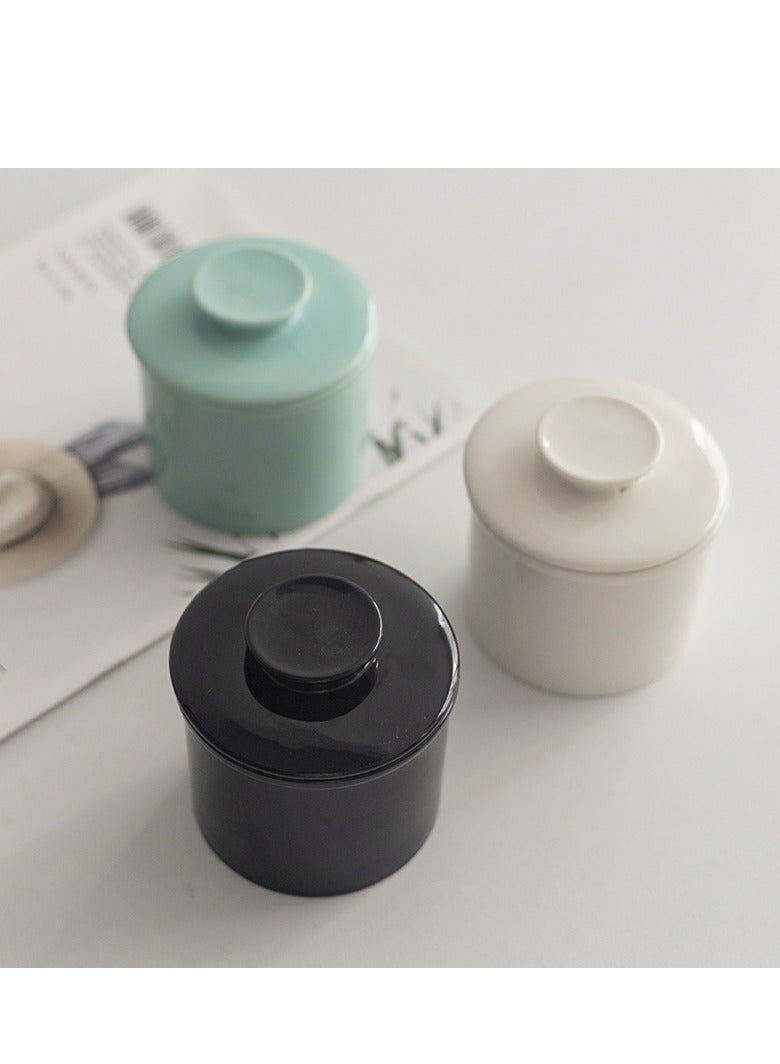 Solid Ceramic Kitchen Durable Butter Jar With Lid Household Anti-dust Seal Heat Resistant Oil Seasoning Storage Bottle For Kitchen Home - Image 4