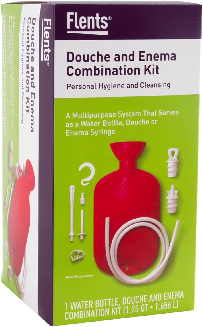 Flents Douche and Enema Combination Kit for Men and Women, Large Capacity, Multipurpose Cleaning System, Made with Comfortable Material, Red (1.66 L) (Pack of 2) - Image 2