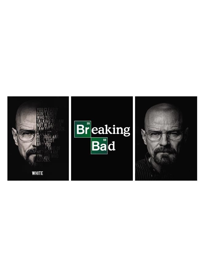 Marktna Decorative Wall Art Painting with Breaking Bad Series Design 3 Pieces Size 120x60cm - Image 2