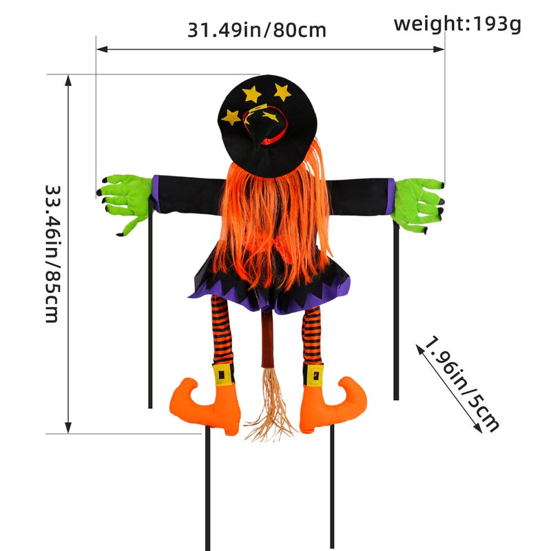 Halloween Tree-Hugger Witch Decor K3-37 Crash Tree Witch Wreath