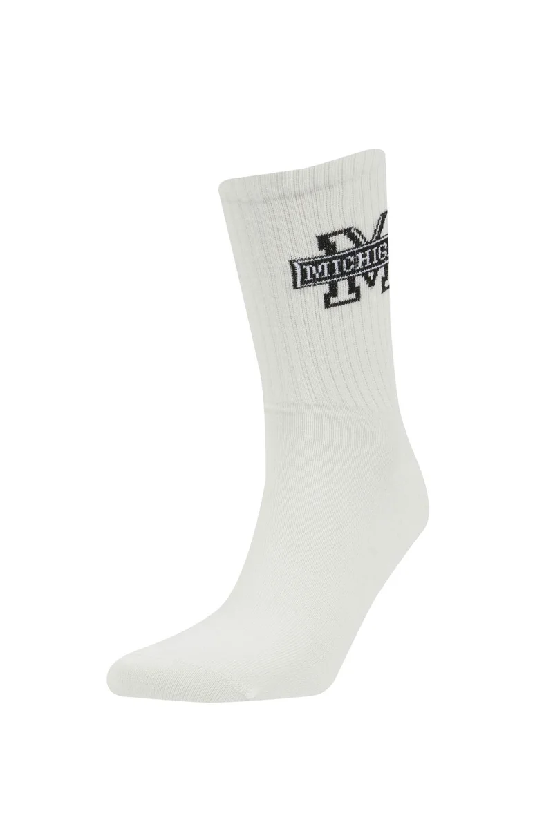 ديفاكتو Man Printed 3 Piece Cotton Long Socks