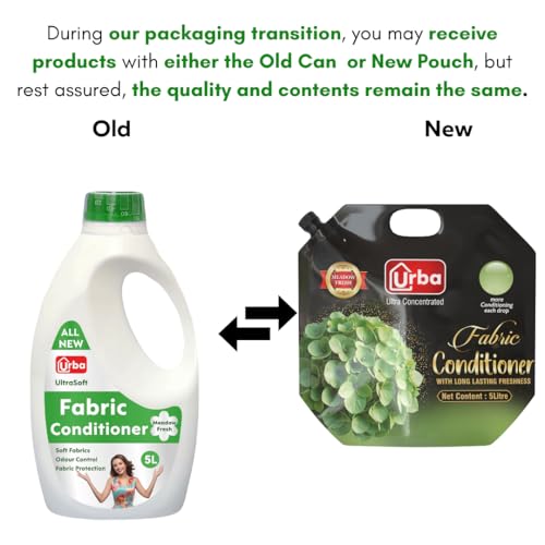 Urba Meadow Fresh Rich Perfume Fabric conditioner 5 litre - Anti Microbial Fabric Softener | After Wash Fabric Conditioner | For Long Lasting Fragrance | Super Saving Pack - Image 2