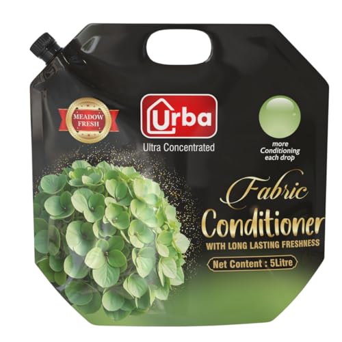 Urba Meadow Fresh Rich Perfume Fabric conditioner 5 litre - Anti Microbial Fabric Softener | After Wash Fabric Conditioner | For Long Lasting Fragrance | Super Saving Pack - Image 1