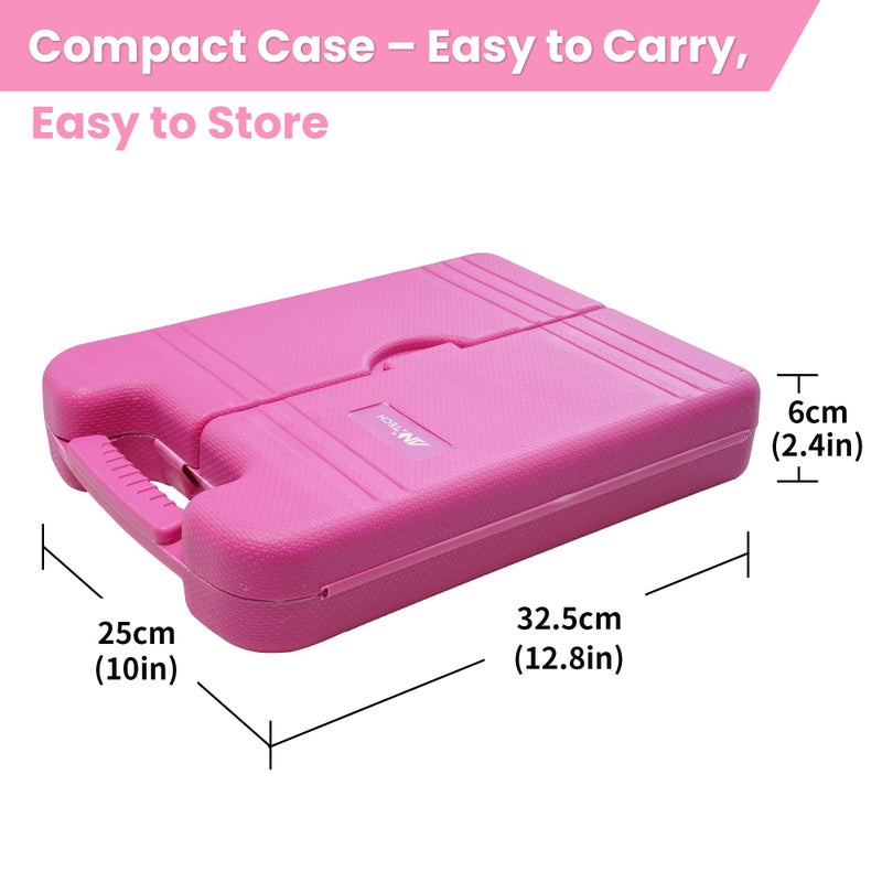 ANXTECH Pink Tool Set for Women, 136-Piece Household Small Tool Set, Toolbox Storage for Home Repairs, Portable Hand Tool Kit for Home Car College - Image 3