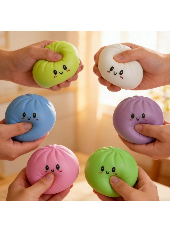 Glitter Dumpling Squishy Stress Balls, Fidget Toy Pack of 2 for Adults & Kids, Random Color - Image 2