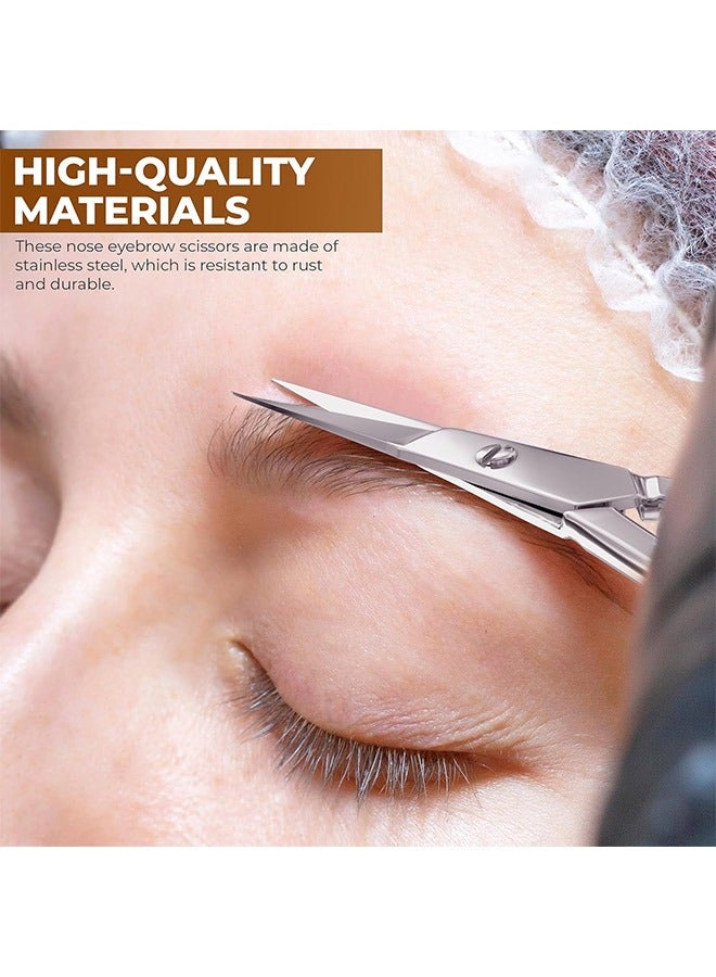 مقص صغير لقص شعر الحاجب والأنف والشارب واللحية والرموش وتشذيب الشعر - Image 5