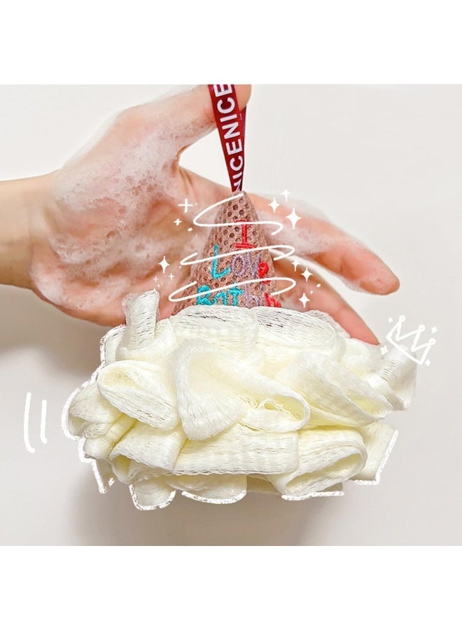 ECVV Bath Shower Sponge Loofah Puff Body Scrubber Wash Exfoliator Brush for Kid Adult Unique Gift Ice Cream Shape Bathing Cleaning Accessories - Image 2