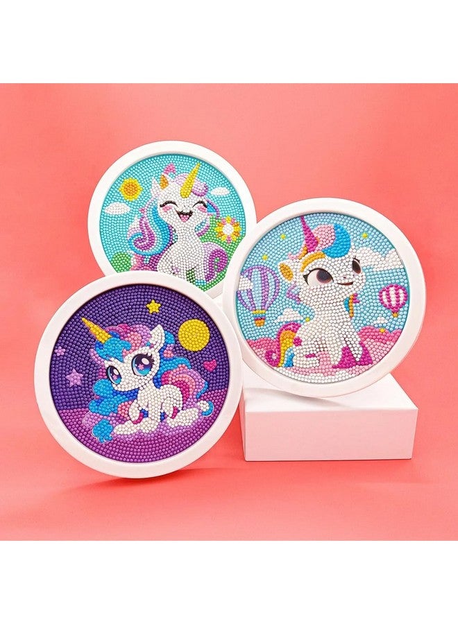 BLiSS HUES 5D Unicorn Diamond Painting Kits for Kids with Wooden Frame Cute Animal Art and Crafts for Kids Ages (6-12) Diamond Painting Frame (Diamond Art Unicorn) - Image 5