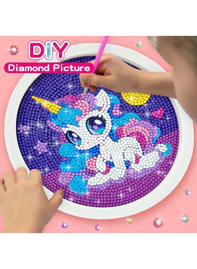BLiSS HUES 5D Unicorn Diamond Painting Kits for Kids with Wooden Frame Cute Animal Art and Crafts for Kids Ages (6-12) Diamond Painting Frame (Diamond Art Unicorn) - Image 2