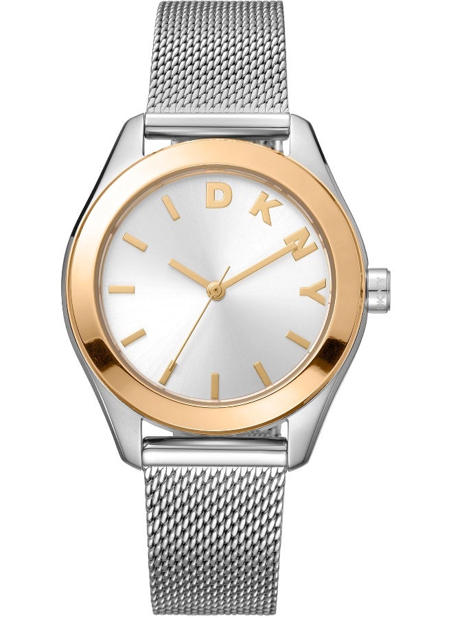DKNY ديكني أستوريا لوجو DK1L032M0045 - ساعة كوارتز نسائية من الفولاذ المقاوم للصدأ 3 عقارب - Image 1