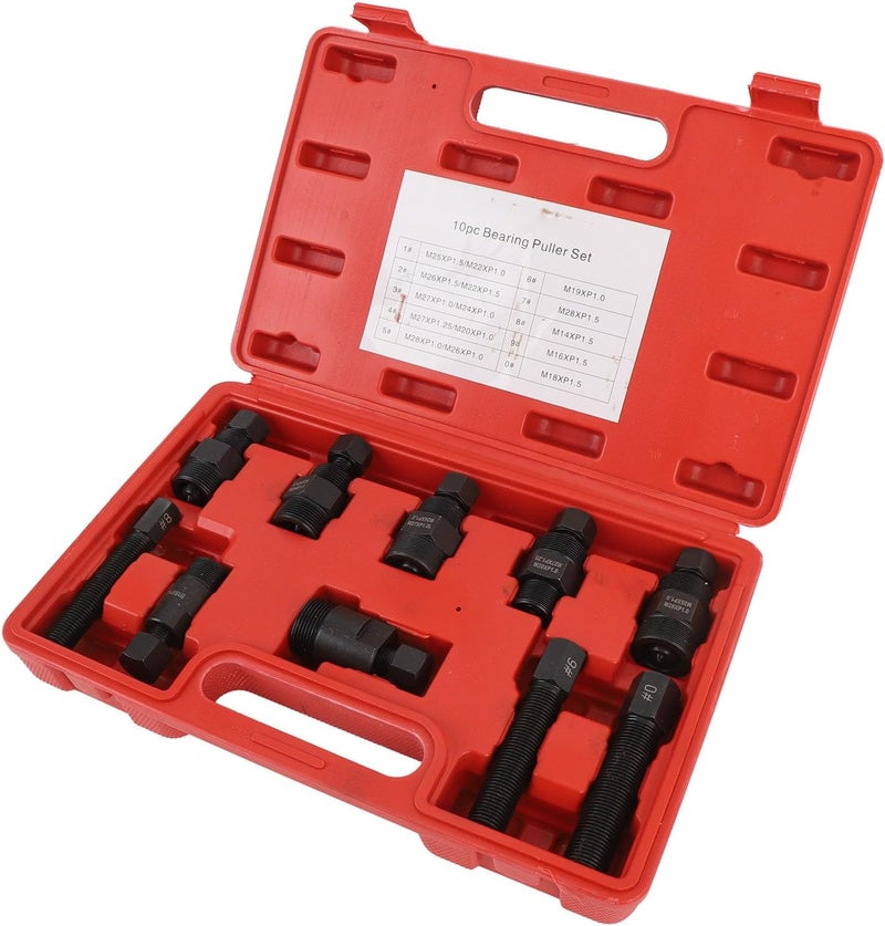 10Pcs Motorcycle Flywheel Puller Kit, Carbon Steel Portable Sturdy Engine Flywheel Puller Set with Plastic Case, for Scooter ATV Motorcycle Small Engine - Image 1