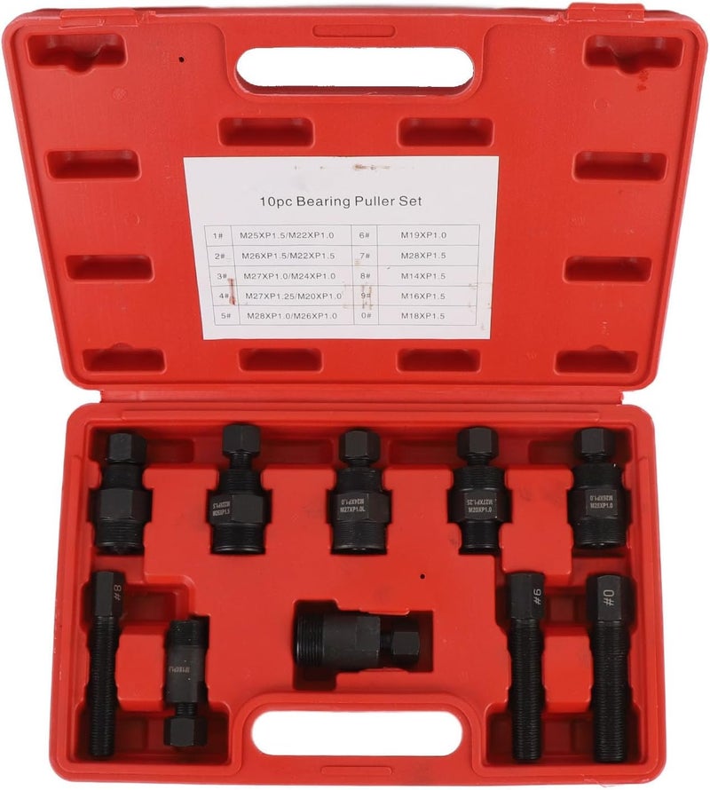 10Pcs Motorcycle Flywheel Puller Kit, Carbon Steel Portable Sturdy Engine Flywheel Puller Set with Plastic Case, for Scooter ATV Motorcycle Small Engine - Image 4