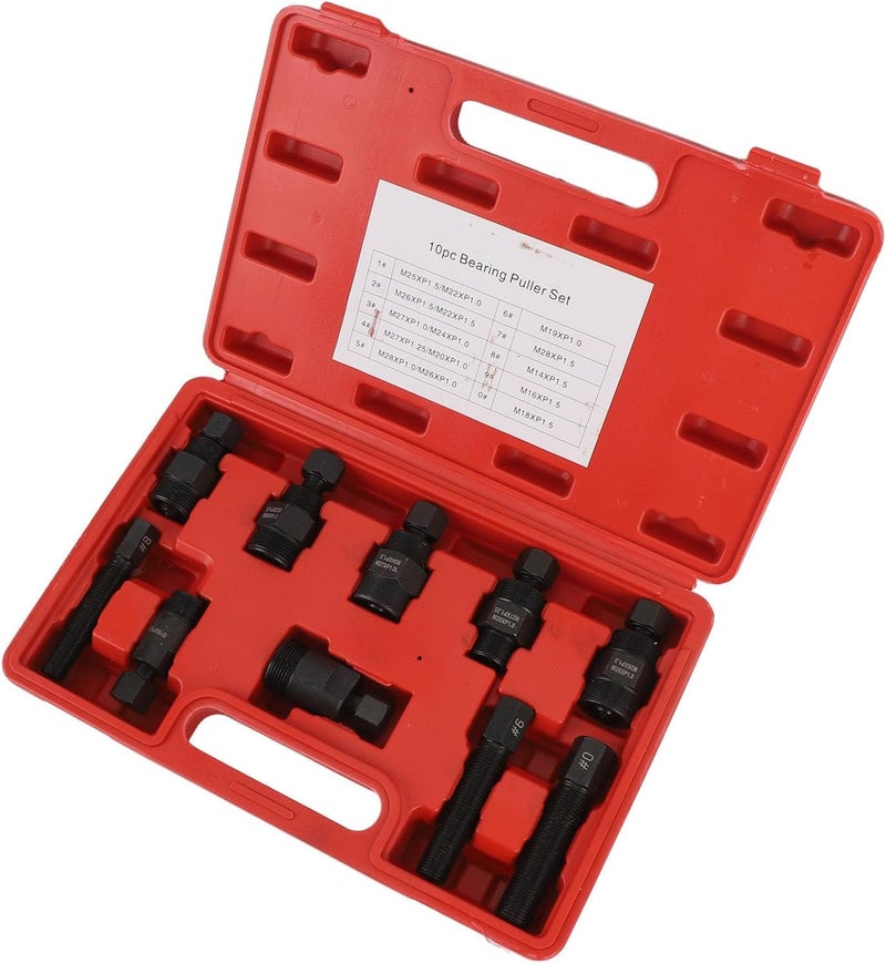 10Pcs Motorcycle Flywheel Puller Kit, Carbon Steel Portable Sturdy Engine Flywheel Puller Set with Plastic Case, for Scooter ATV Motorcycle Small Engine - Image 5