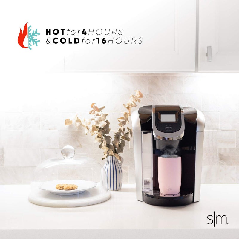 Simple Modern كوب قهوة سفر بسيط وعصري مع غطاء قابل للطي | كوب حراري من الفولاذ المقاوم للصدأ لإعداد القهوة المثلجة | هدايا للنساء والرجال | مجموعة فويجر | 12 أونصة | ضباب اللافندر - Image 4