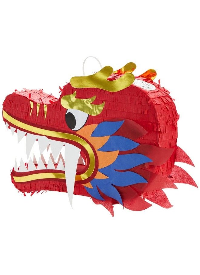 Blue Panda - Red Dragon Pinata For Chinese New Year Party Decorations (16.5 X 11 X 3 In) - Image 1