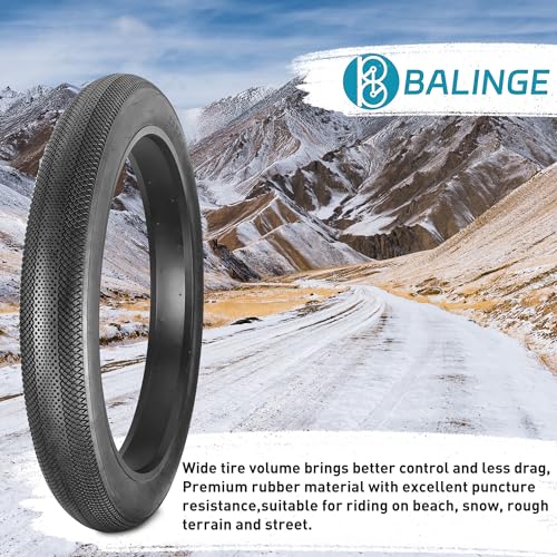 Balinge E-Bike 20x4.0 Fat Tire 20 x 4 Fat Tire 2 Pack Heavy Duty High-Performance Wear-Resistant Mountain Snow Bike Tire, E-Bike Tires 20x4, 20x4 Tire, Black，2Tires - Image 3