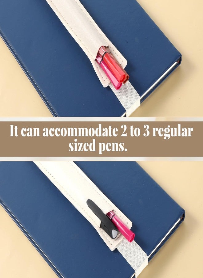 Larrel 2Pcs Adjustable Pen Holder for Notebook, 16.5x3.5cm/6.5x1.38in Elastic Portable Pen Holder for Journal Practical Leather Notebook Pouch for Book Binder Planer School Office Home Supplies - Image 5
