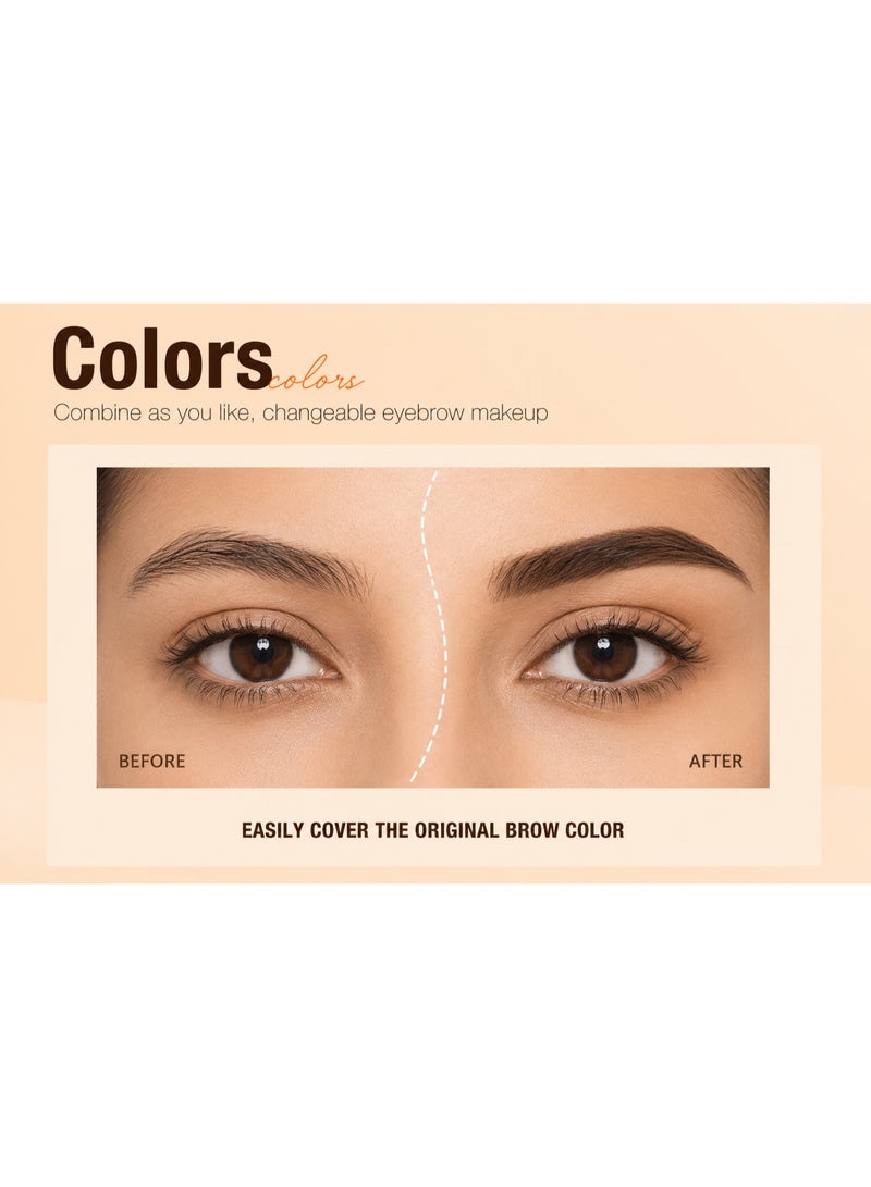 O.TWO.O Natural Shaping Dyeing Eyebrow Cream – Long-Lasting Tint, Fluffy Brow Hold & Waterproof Formula for Natural Full Brows - Image 4