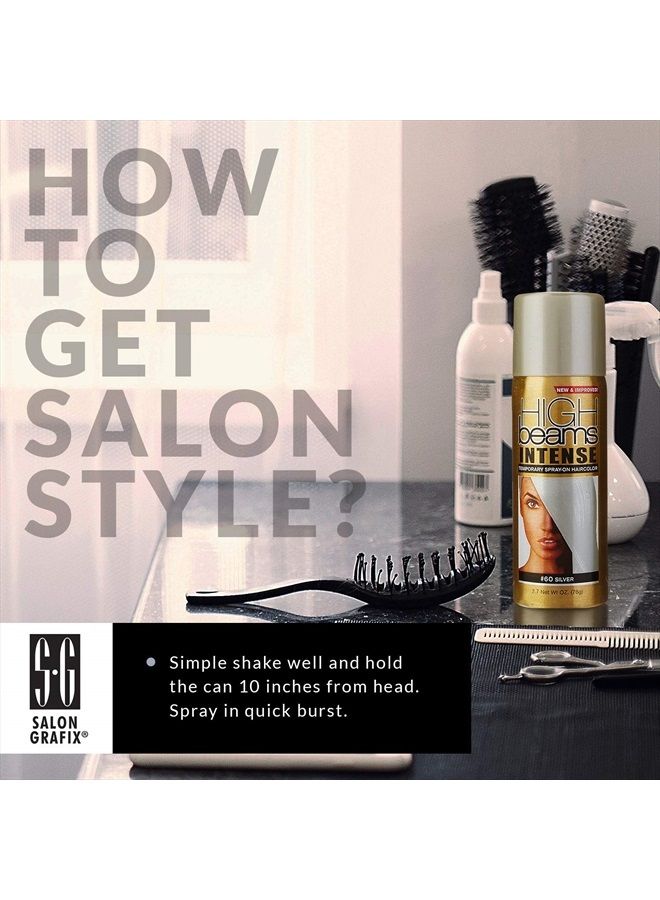 High Beams Intense Spray-On Hair Color - Silver - 2.7 Oz - Add Temporary Color Highlight to Your Hair Instantly - Great for Streaking, Tipping or Frosting - Washes out Easily (SG_B008W32I7A_US) - Image 5