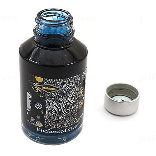 Diamine Shimmer 50ml Ink Bottle (Enchanted Ocean) - Image 3