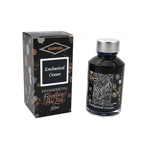 Diamine Shimmer 50ml Ink Bottle (Enchanted Ocean) - Image 2