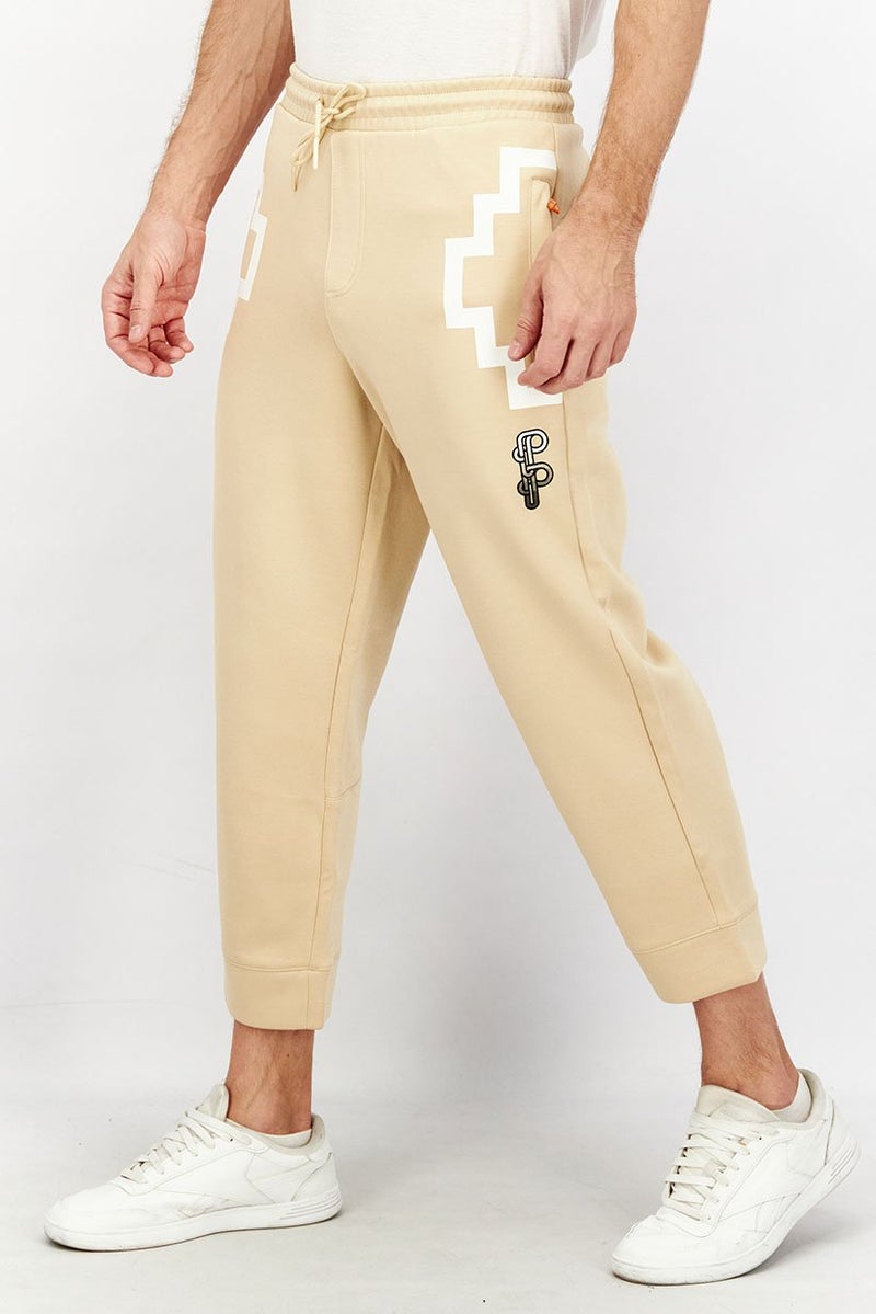 PUMA Men Regular Fit  Drawstring Brand Logo Track Pants, Beige - Image 3