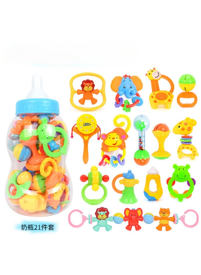 Baby Rattle Baby Bottle Set Rattle Hand Rattle Bed Bell Newborn Baby Early Education Educational Toys - Image 2