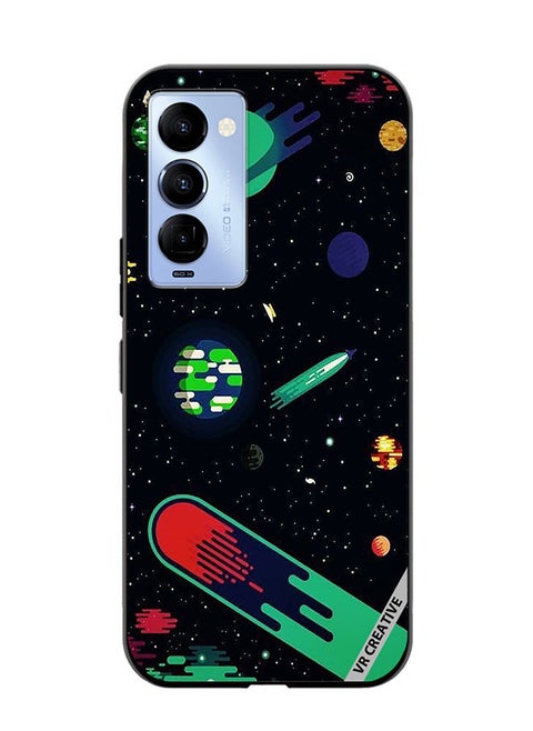 Protective Case Cover For Tecno Camon 18/18 P Galaxy Design Multicolour