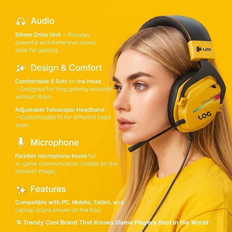 Log Electronics LOG G800 Wireless Gaming Headset for PC & PS5 & PS4, Xbox, Nintendo Switch, Mobile - Image 2