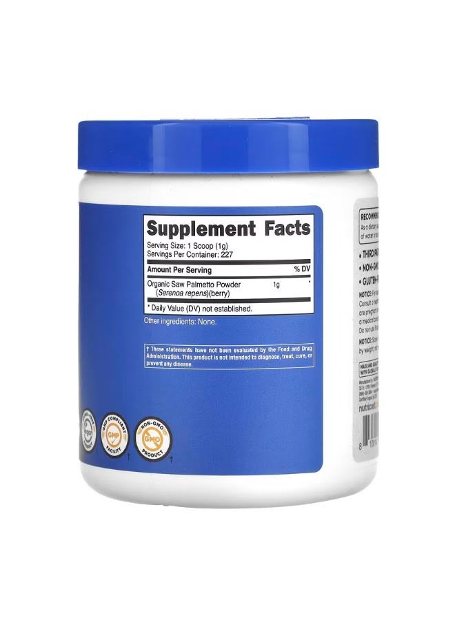 Nutricost Organic Saw Palmetto Unflavored 8 Oz 227 G - Image 2