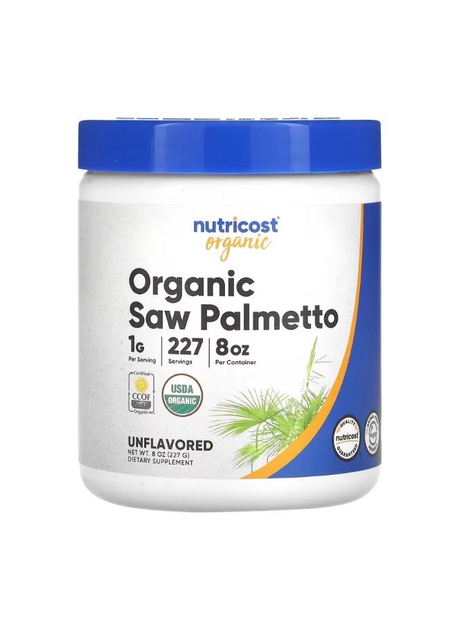 Nutricost Organic Saw Palmetto Unflavored 8 Oz 227 G - Image 1