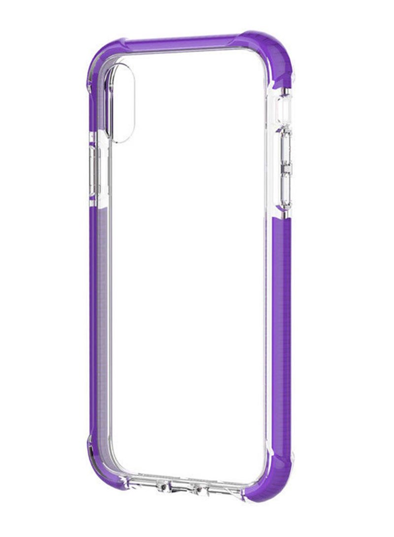 EHOME Protective Bumper Case Cover For Apple iPhone XS Max Purple/Clear