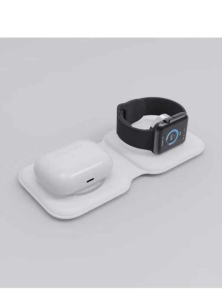 BGM - 2-In-1 MagSafe Charger Foldable Magnetic Dock white - Image 1