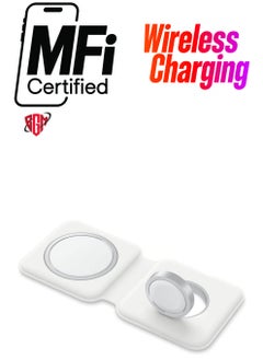 2-In-1 MagSafe Charger Foldable Magnetic Dock white