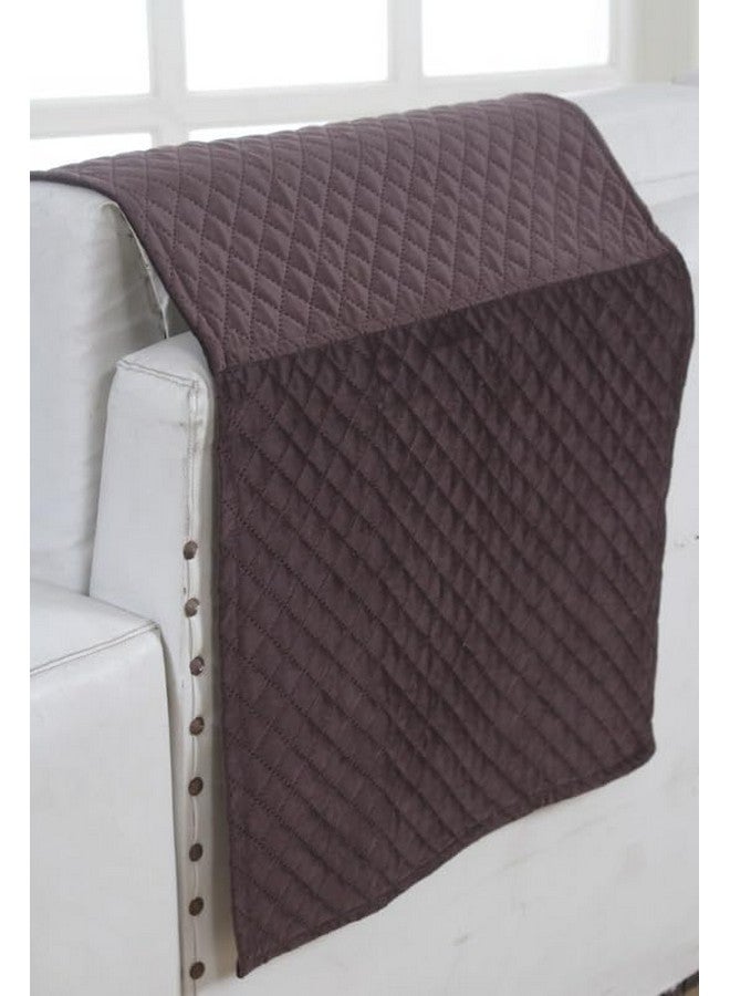 Nendle Latest Quilted Velvet Universal Protector Sofa Cover 3 Seater and 2 Seater|Sofa Cover L Shape 5 Seater Velvet for Living Room with Handle Cover (Brown, Pack of 2) - Image 5
