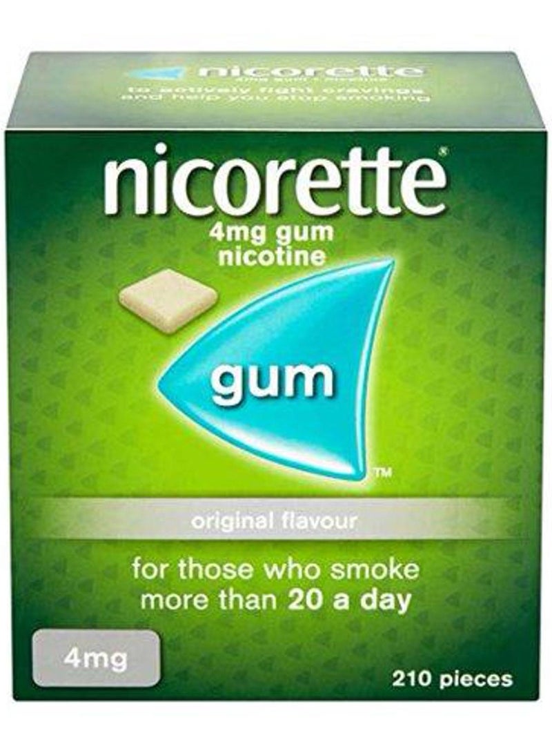 Nicorette	Original 4mg Gum	210 Pieces - Image 1