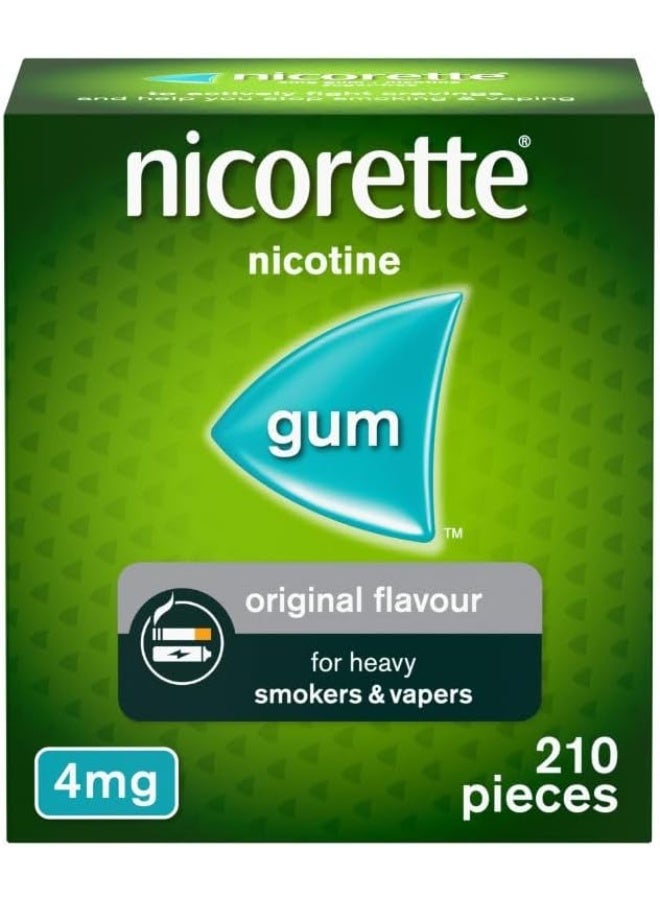 Nicorette	Original 4mg Gum	210 Pieces - Image 1