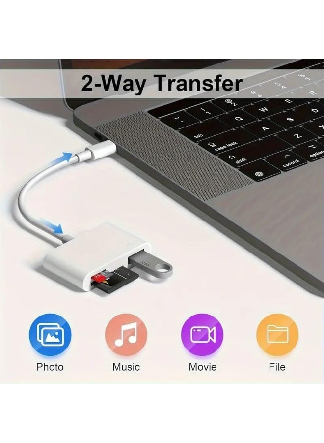 SPiTZE USB-C SD/TF MicroSD + USB 2.0 Card Reader, 3-in-1 Type C Memory Card Adapter for iPhone 16 Pro Max, 2025-2016 MacBook Pro 15/16, M1 M2 Mac Air/iPad Pro, for Samsung Galaxy - Image 3
