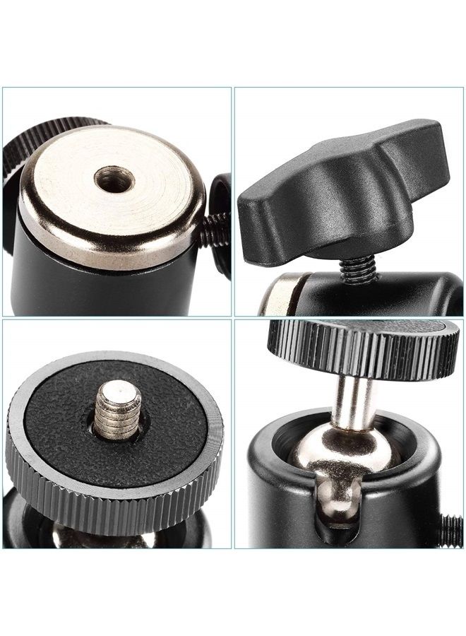 Neewer ® Aluminum Alloy 360 Degree Rotating Swivel Mini Ball Head with 1/4" 3/8" Thread Base Mount for DSLR Camera Like Canon,Nikon,Sony/Camcorder/iPhone 6s/6/5S/5/4S/4,Gopro HD Hero 1/2/3/3+/4