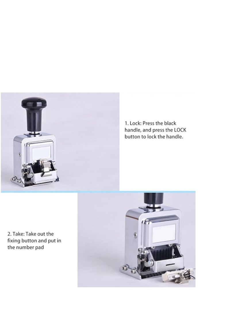 GreatWall Automatic Numbering Machines, 6 Digits Inking Self Number Stamp for Ticket Serial Number - Image 4