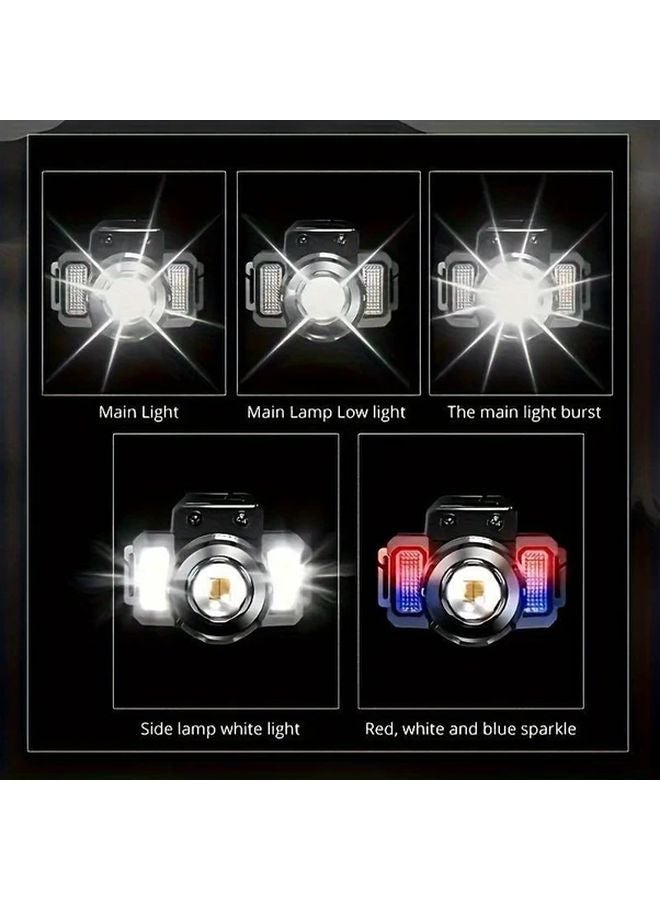 Rechargeable Headlamp Wearable LED Sensor IP65 COB Headlight 3 Modes Flexible Adjustable - Image 3